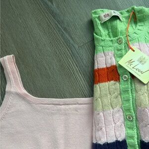 Mc Leod Colorful Cable Knit Cashmere Cardigan